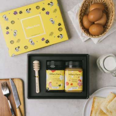 Hampers Multifloral Manuka Honey 500gr + Clover Honey 500gr Free Spoon Madu