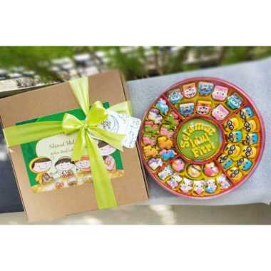 Candy tray - Coklat aneka karakter kartun dan ucapan idul fitri KARTUN