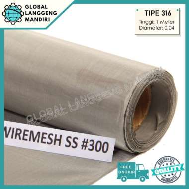 WIRE MESH 300 STAINLESS (316) 1MX1MX0.04MM / WIREMESH #300 AIR FILTER
