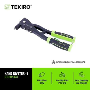 Tekiro Tang Rivet Original GT-HT1823 2.4 - 4.8mm Hand Riveter Hitam -1 Anti Karat / Alat Pasang Paku