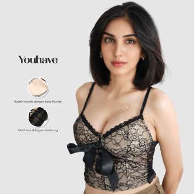 You’ve ( YouHave ) Tanktop Tank top Bustier Wanita Crop Top Tengtop Tangtop Brokat Bralette Busa Tip