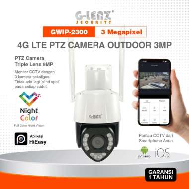 G-LENZ SECURITY GWIP-2300 AI PTZ CAMERA CCTV SIM CARD 4G (3 MP)