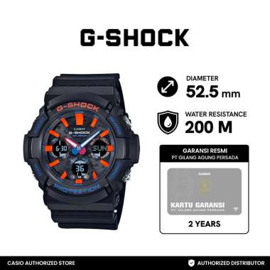 CASIO ORIGINAL - CASIO G-SHOCK GAS-100CT-1ADR - JAM TANGAN PRIA JAM PRIA NG - RUBBER G SHOCK GSHOCK 