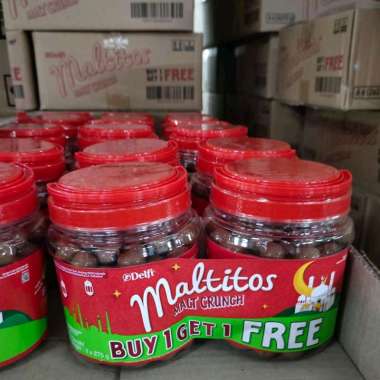 Delfi Maltitos Toples 275gr Malt Crunch Dapat 2 Toples