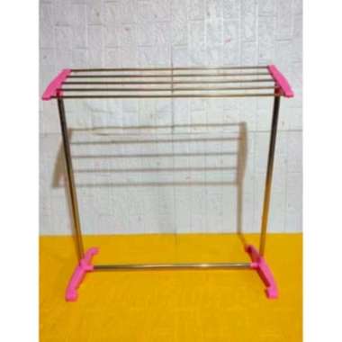 AN - jemuran handuk stainless steel sunny jemuran pink