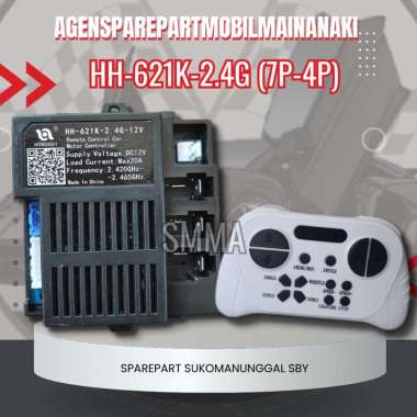 Remote Control Bluetooth + Receiver HH-621k-2,4G-12v 7 Pin + 4Pin mobil/motor mainan aki Anak Remot 