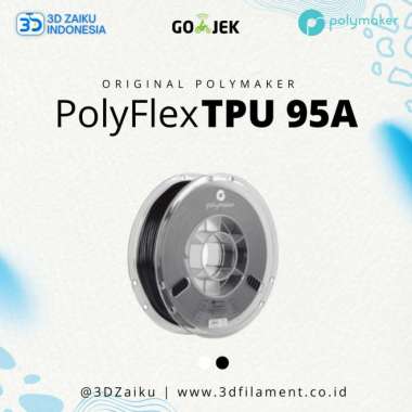 Original PolyMaker PolyFlex TPU 95A 3D Printer Flexible Filament White