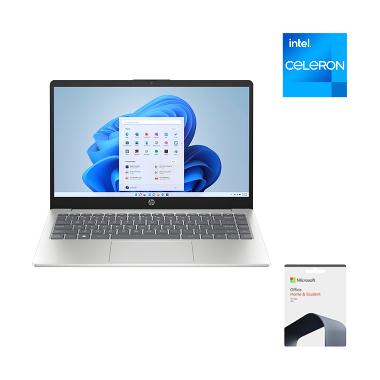 HP 14s-dq3109TU Laptop - Silver [N4500 / 14" LED HD SVA 220 Nits / 8GB / 256GB SSD / UMA / Win11 / OHS 2021 / Backlit KB] Free Bag