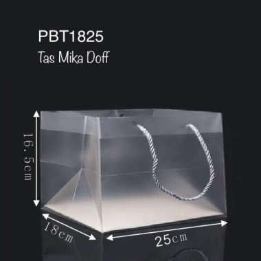 (5pcs) Paper Bag Mika PBT1825 Tas Transparan Doff