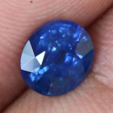SP-185 Batu Permata Blue Sapphire Safir Biru Ceylon Sri Lanka Oval Natural 1.34 Ct. Heated Only & Se