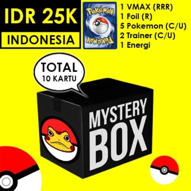 Paket Promo Kartu Pokemon Indonesia - VMAX RRR Pack (Isi 10 Kartu) Random Card TCG Original Murah