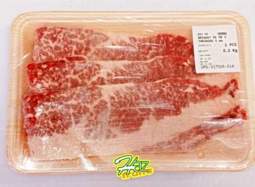 Wagyu Brisket PE MB 3 Slice 5ml /Wagyu Slice/Wagyu Brisket PE 200 gram