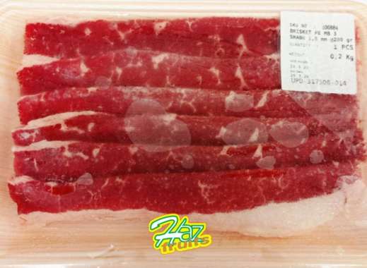 Wagyu Brisket PE MB 3 Slice /Wagyu Slice/Wagyu Brisket PE 200 gram