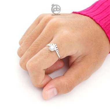 Cincin Wanita Perak Bali 925 Mutiara Mahkota Jawan 10