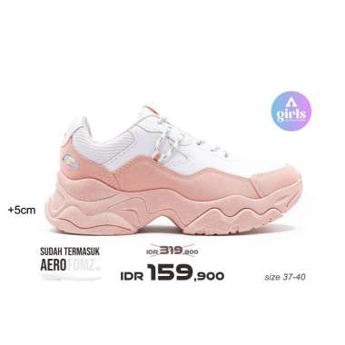 Aerostreet 37-40 Aurora Merah Muda Pastel Merah Muda Pastel Putih - Sepatu Sneakers Casual Sport Pri