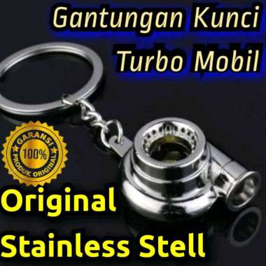 YLCar Gantungan Kunci Model Turbo Mobil Car Engine Keychain - YL2 SILVER