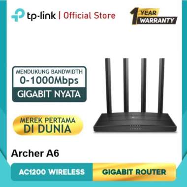 TP_LINK Archer A6 AC1200 Wireless MU-MIMO Gigabit Router