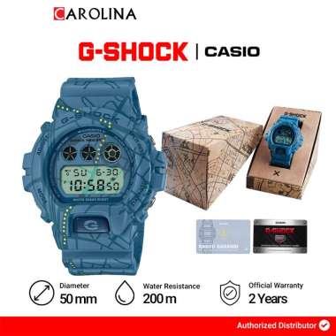 Jam Tangan Pria Casio G-SHOCK DW-6900SBY-2D Shibuya Treasure Hunt Collection Digital Dial Blue Resin