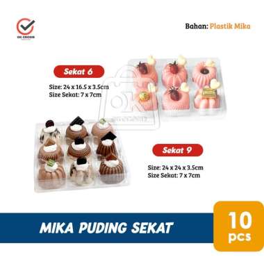 Mika Alas Tatakan Puding Sekat / Tray Pudding Mini Slot (10 pcs) Sekat 6
