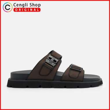 SANDAL SLIDE PEDRO PRIA ORIGINAL CASUAL BRANDED ASLI ORI COKLAT BROWN PM055