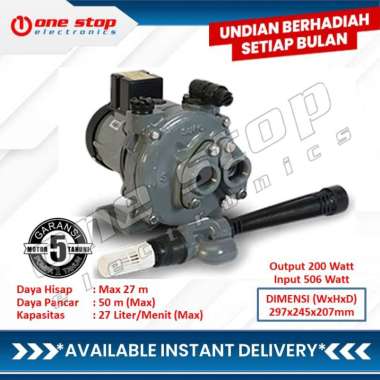 [GARANSI RESMI] SANYO PDWH-200B Pompa Air Jet Pump Sumur Dalam Non Otomatis PDWH200B PD-WH200B Abu-A
