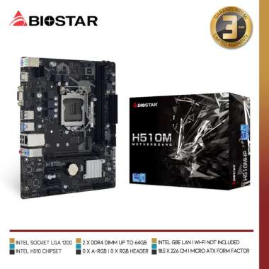 BIOSTAR H510MHP | Motherboard Intel H510 LGA 1200 Micro ATX