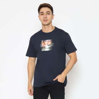 POLICE T-Shirt Cotton Combed Sablon Raster Pria 2073280461 DK.Navy XL