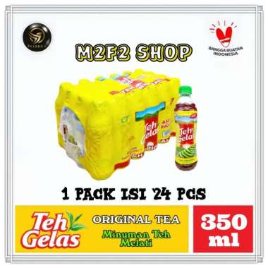 Teh Gelas Original Botol Plastik Pet - 350 ml (Kemasan Pack)
