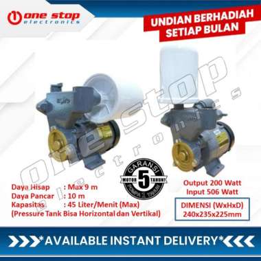 [GARANSI RESMI] SANYO PH-236AC Pompa Air Sumur Dangkal Otomatis PH236AC P-H236AC Abu-Abu
