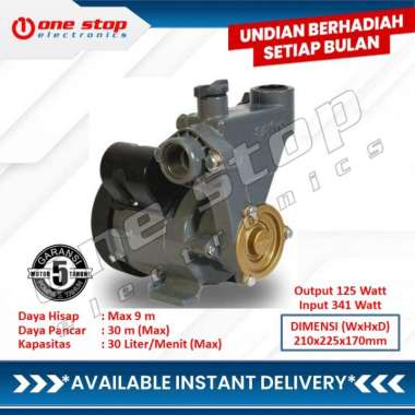 [GARANSI RESMI] SANYO PWH-137C Pompa Air Sumur Dangkal Non Otomatis PWH137C P-WH137C Abu-Abu