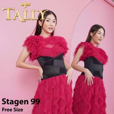 TALLY Sta 99 Stagen Korset Double Perekat Pengecil Perut Cream Semua Ukuran
