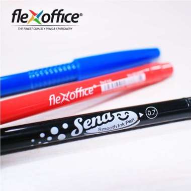 Pulpen Flexoffice Warna - Sena 0.7mm Biru