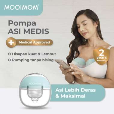 MOOIMOM Pompa ASI Elektrik Tanpa Kabel Hands Free Wireless Electric M3 27 mm