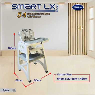 High Chair Pliko Smart 505 / Pliko HC-620 5in1 High Chair and Desk Smart LX 621 GREY