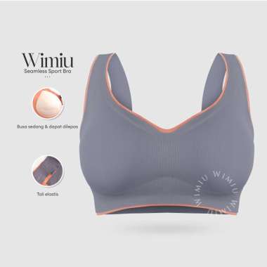 Wimiu BH Seamless Sport Bra Seamless Bra BH Sport Wanita Bra Wanita Tanpa Kait 100145 YELLOW XXL