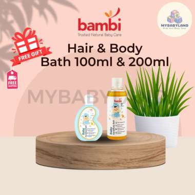 Bambi Hair And Body Bath / Hair & Body Bath / Sabun Sampo Mandi Bayi | 100ml & 200ml Hair&Body 200ml