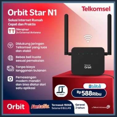 Telkomsel Orbit Star N1 Modem Wifi 4G High Speed Bonus Data