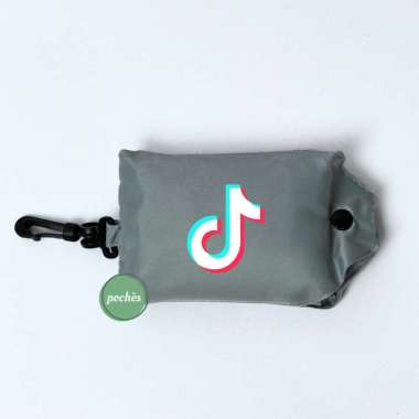 CUSTOM TAS BELANJA LIPAT SABLON LOGO NAMA/TAS LIPAT HOOK MEDIUM POCHES Abu Muda