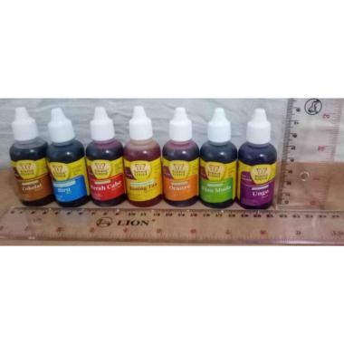 Pewarna Perwarna Makanan Coklat Biru Merah Cabe Kuning Hijau Muda Ungu Cokelat