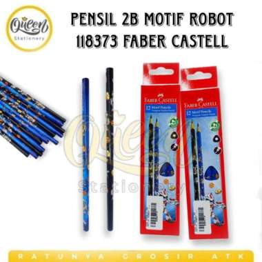 (3 PCS) PENSIL 2B MOTIF FABER CASTELL/PENSIL UJIAN/PENSIL MOTIF/PENSIL LUCU/PENSIL FABER CASTELL ROB