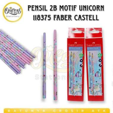 (3 PCS) PENSIL 2B MOTIF FABER CASTELL/PENSIL UJIAN/PENSIL MOTIF/PENSIL LUCU/PENSIL FABER CASTELL UNI