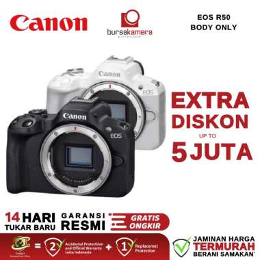 BKP Canon EOS R50 Mirrorless Camera EOS R 50 / R-50 Body Only BLACK GARANSI RESMI Black