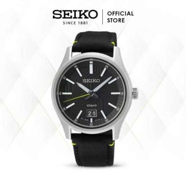 Jam Tangan Pria Seiko Racing Sport SUR517 SUR517P1 Essential Collection Quartz Black Nylon Original