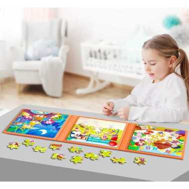 FG Buku Puzzle Magnet 3 in 1 dengan 5 Step Variasi Leveled Puzzle 5 Step Book Magnetic Puzzle 3 in 1