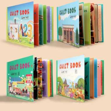 FG Quiet Book Busy Book Buku Edukasi Anak Buku Aktivitas Anak Kids Montessorri Activity Book Educati