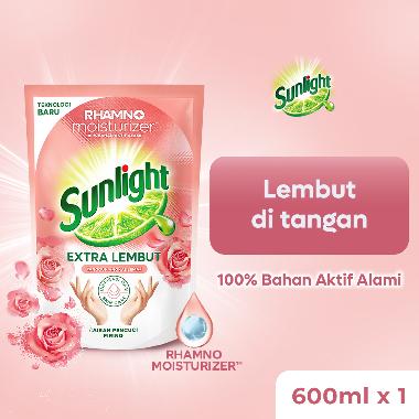 Sunlight Sabun Cuci Piring Cair Refill Extra Lembut 600 mL