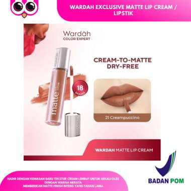 Wardah Exclusive Matte Lip Cream / Lipstik NO 9