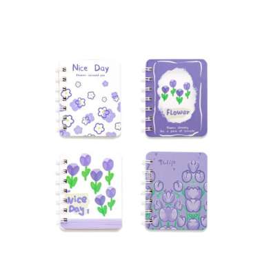 SK-A58 Buku Catatan Kartun Memo Kecil A7 80 Lembar / Buku Kecil Notebook Ring Motif Notepad / Buku M