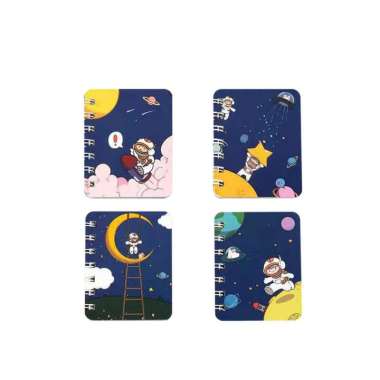 SK-A58 Buku Catatan Kartun Memo Kecil A7 80 Lembar / Buku Kecil Notebook Ring Motif Notepad / Buku M