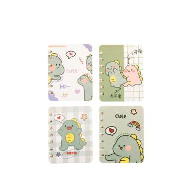 OEM ONE-A58 Buku Catatan Kartun Memo Kecil A7 80 Lembar / Buku Kecil Notebook Ring Motif Notepad / B